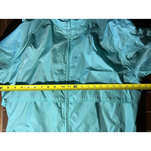 Woolrich Woman Teal Lightweight Zip Up Windbreaker Jacket Outerwear - Picture 3 of 4
